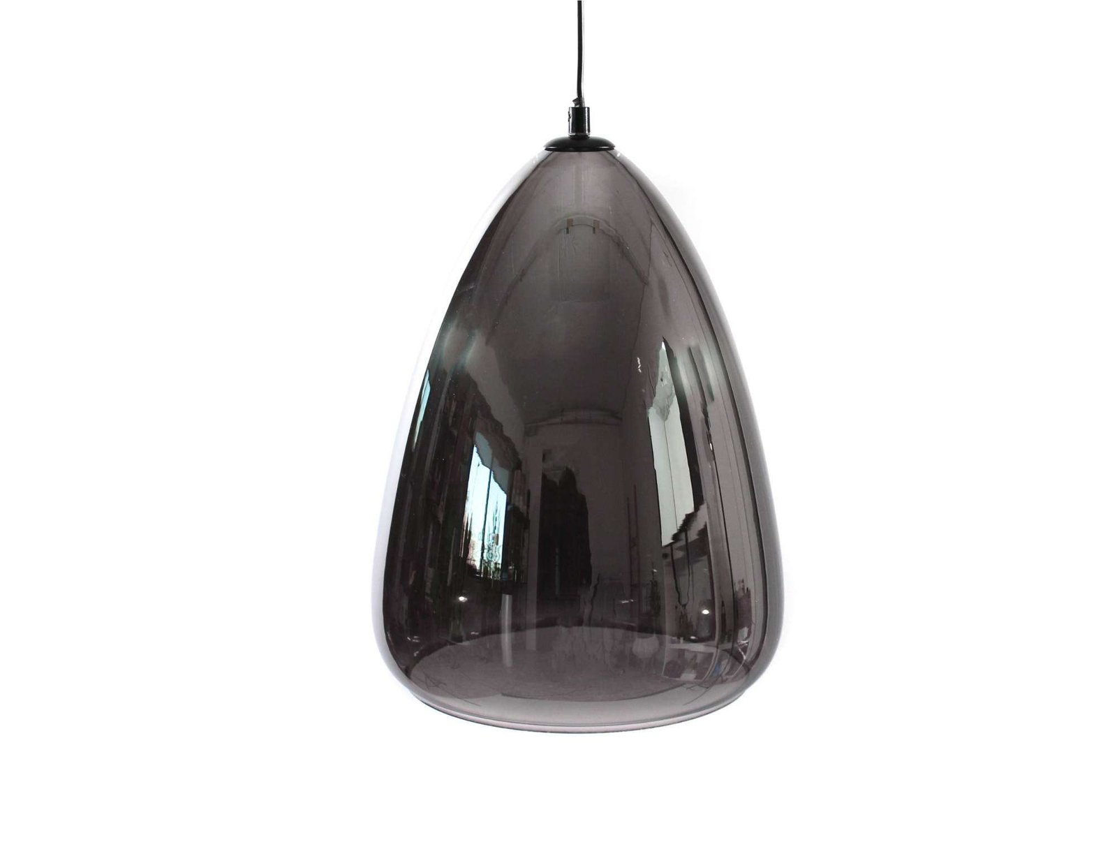 LAMPARA COLGANTE GLASS N11 30X30X41 HUMO