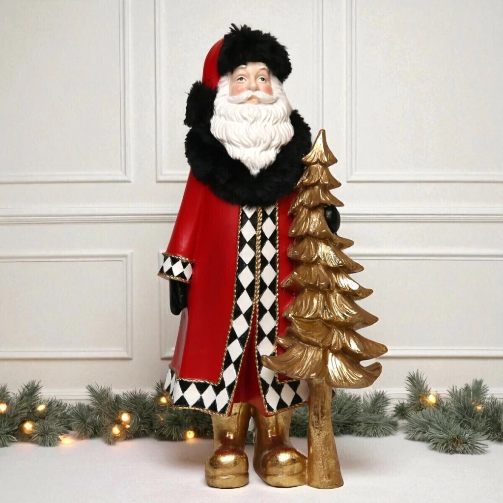 SANTA ROJO CON PIEL 30CM