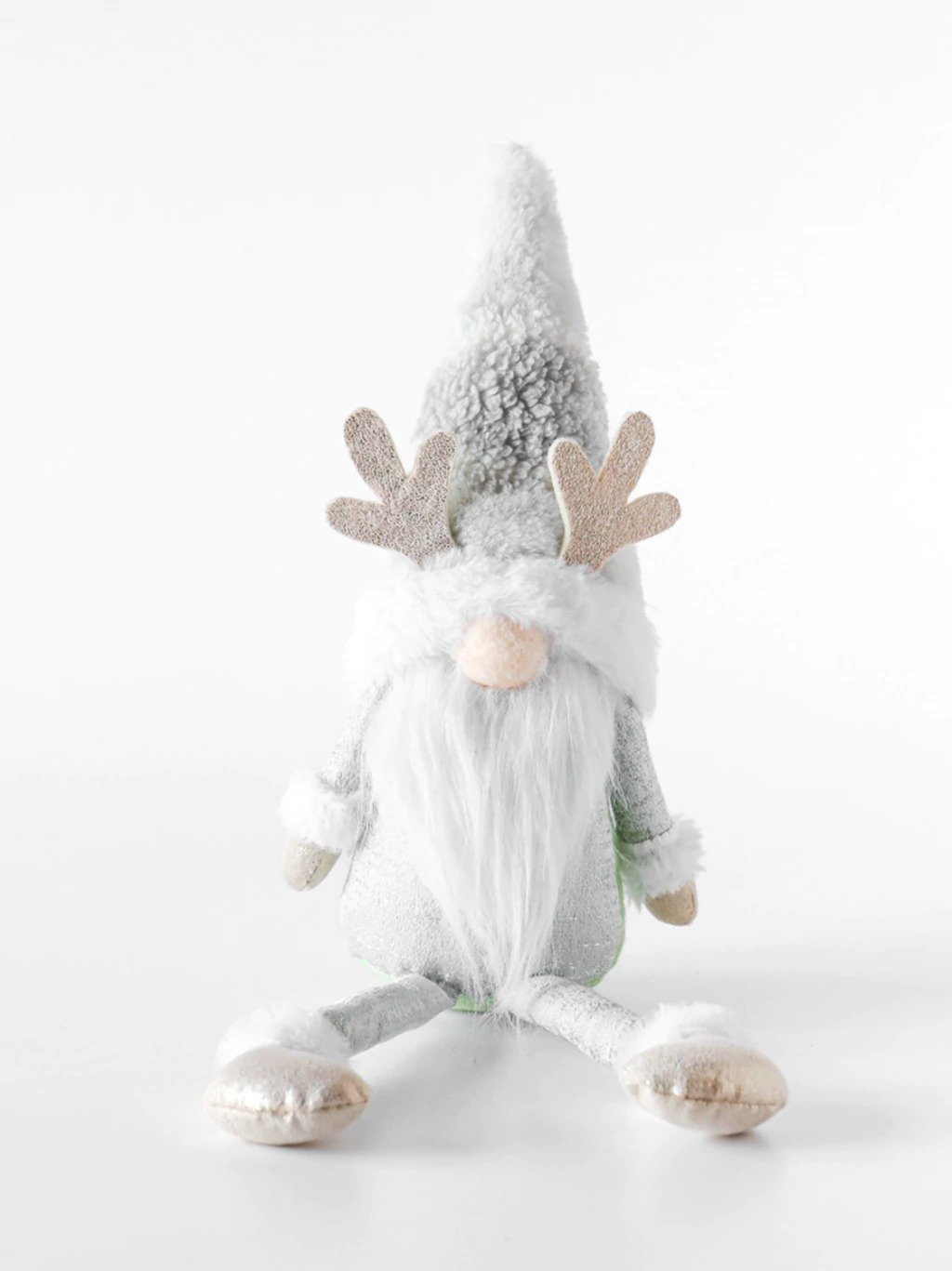 GNOMO SENTADO PATA LARGA VERDE 47CM