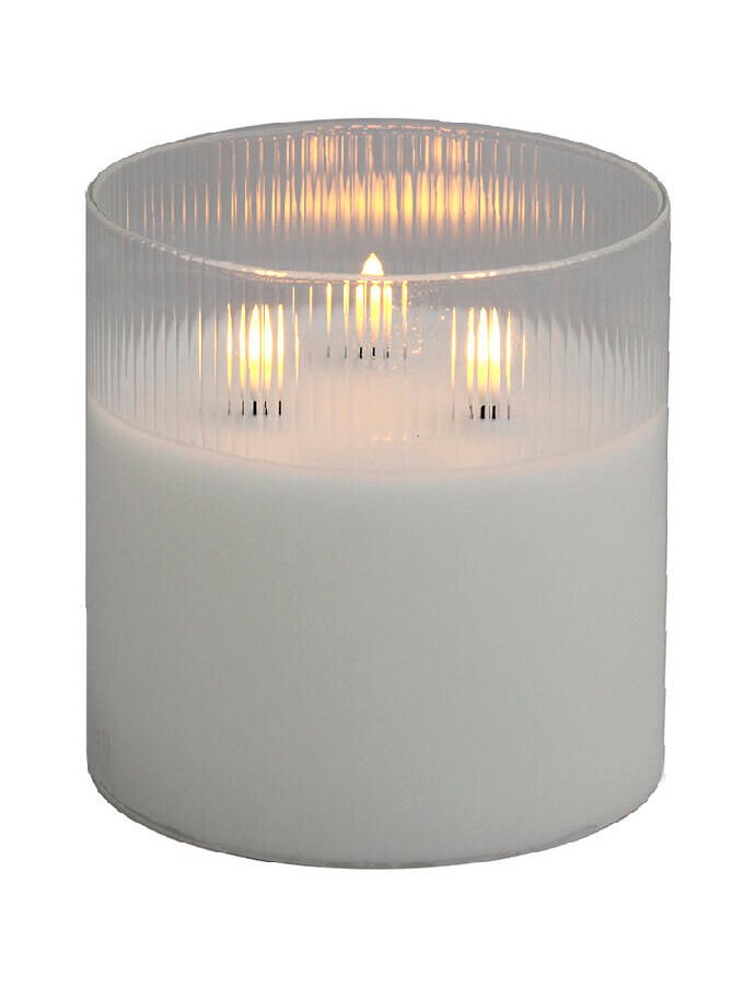 VELA LED VIDRIO 15X15CM