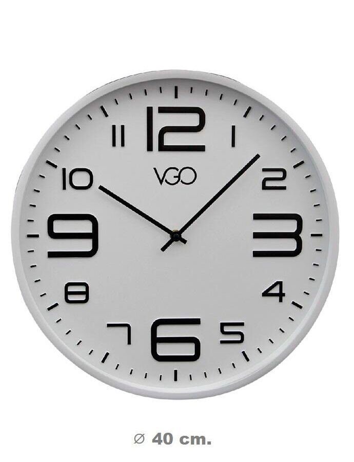 RELOJ PARED BLANCO 50CM